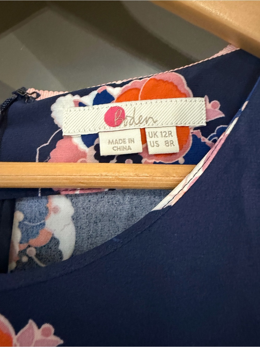 Boden Ruth Navy Floral A-Line Midi Dress - Size 8 - Picture 7 of 8